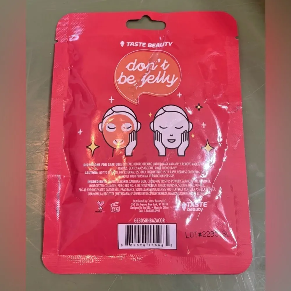 Taste Beauty Purple and Red Jelly Sheet Mask Set